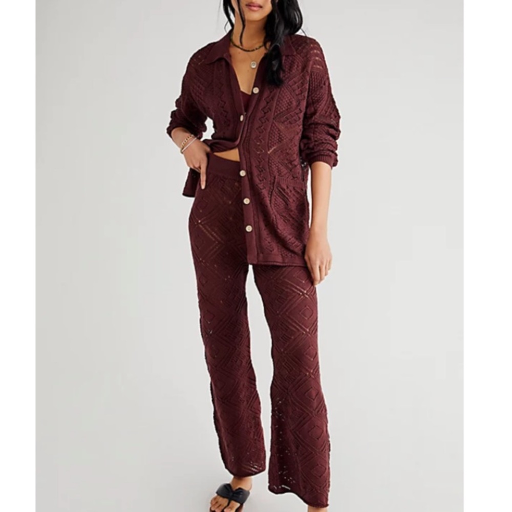Free People Get Away Fauxchet Set By FP Beach At Free People Rum Raisin